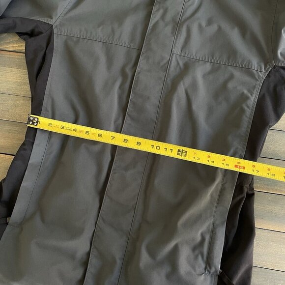 Eddie Bauer Ebtek Jacket w/Hood Gray & Black Breathable Cinch Waist Medium (E8) - Picture 8 of 10